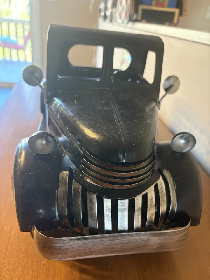 "Camioneta pickup vintage rústica decoración granja años 40 metal negro 6,25"" L 3,5"" de alto" Foto 2 de 4