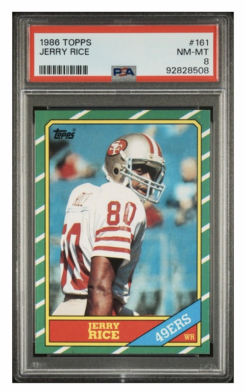 1986 Topps Jerry Rice #161 (RC) PSA 8