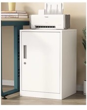FULLY ASSEMBLED White Metal Storage Cabinet Cupboard Lockable Office Garage unit