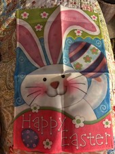 Easter garden flag big bunny face 12x18