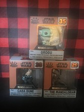Funko Minis Star Wars Disney The Mandalorian Lot- Grogu, Cara Dune, Greef Karga