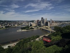 View from the Duquesne Incline station, of downtown, atop Mount Washington