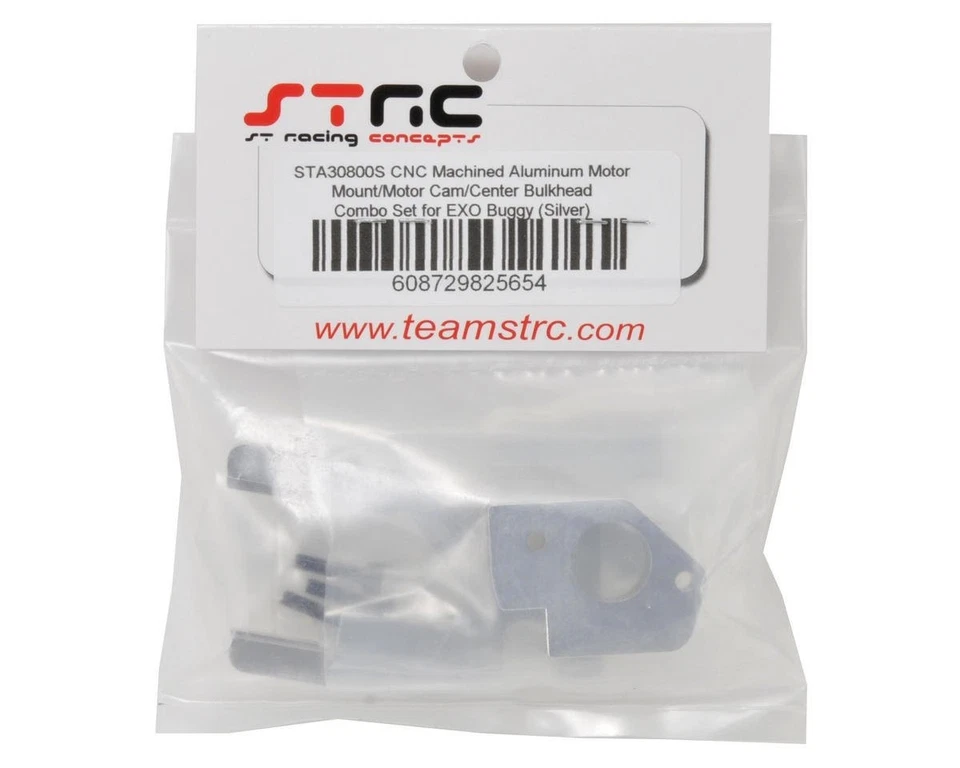 STRC STA30800S Motor Mount Bulkhead Set Silver EXO Terra Disc. Axial RC Parts - Image 2 of 4