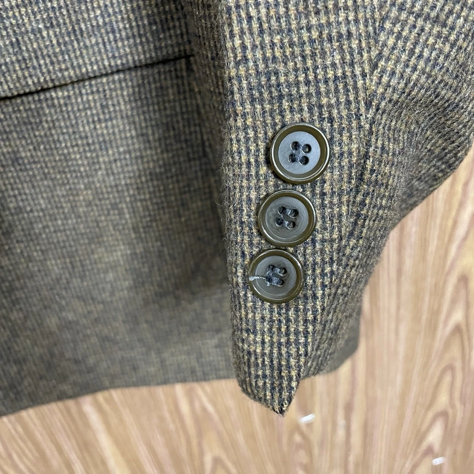 Abrigo deportivo Andrew Fezza para hombre 42S marrón multicolor mezcla de pelo camel tela Italia Foto 3 de 4