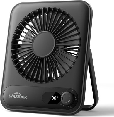 Small Desk Fan Personal Fans: 2000Mah 10 Hours Battery Office Quiet Mini Desktop