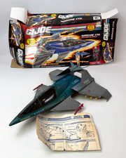 Vintage 1990 GI Joe Cobra Hurricane VTOL Hasbro Jet Incomplete w Box Manual