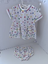 Stella McCartney Kids Baby Girls’ Star-Embroidered Dress/Bloomer Set, Size 24 Mo