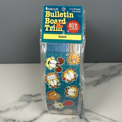Vintage Garfield Bulletin Board Trim Argus 40 ft 90s Classroom Decor Sealed