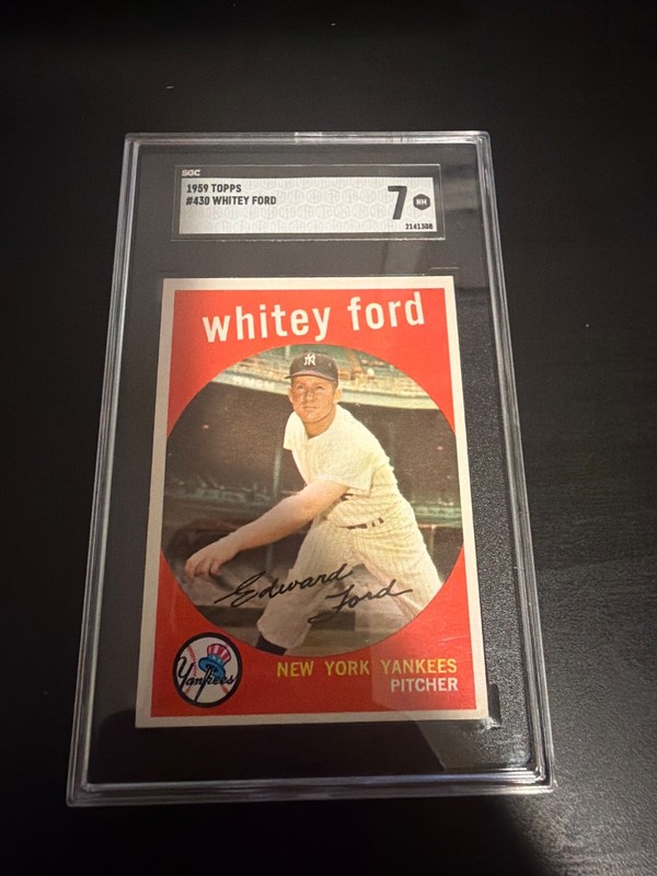 1959 Topps - Whitey Ford #430 SGC 7 Hall of Fame Slab!!