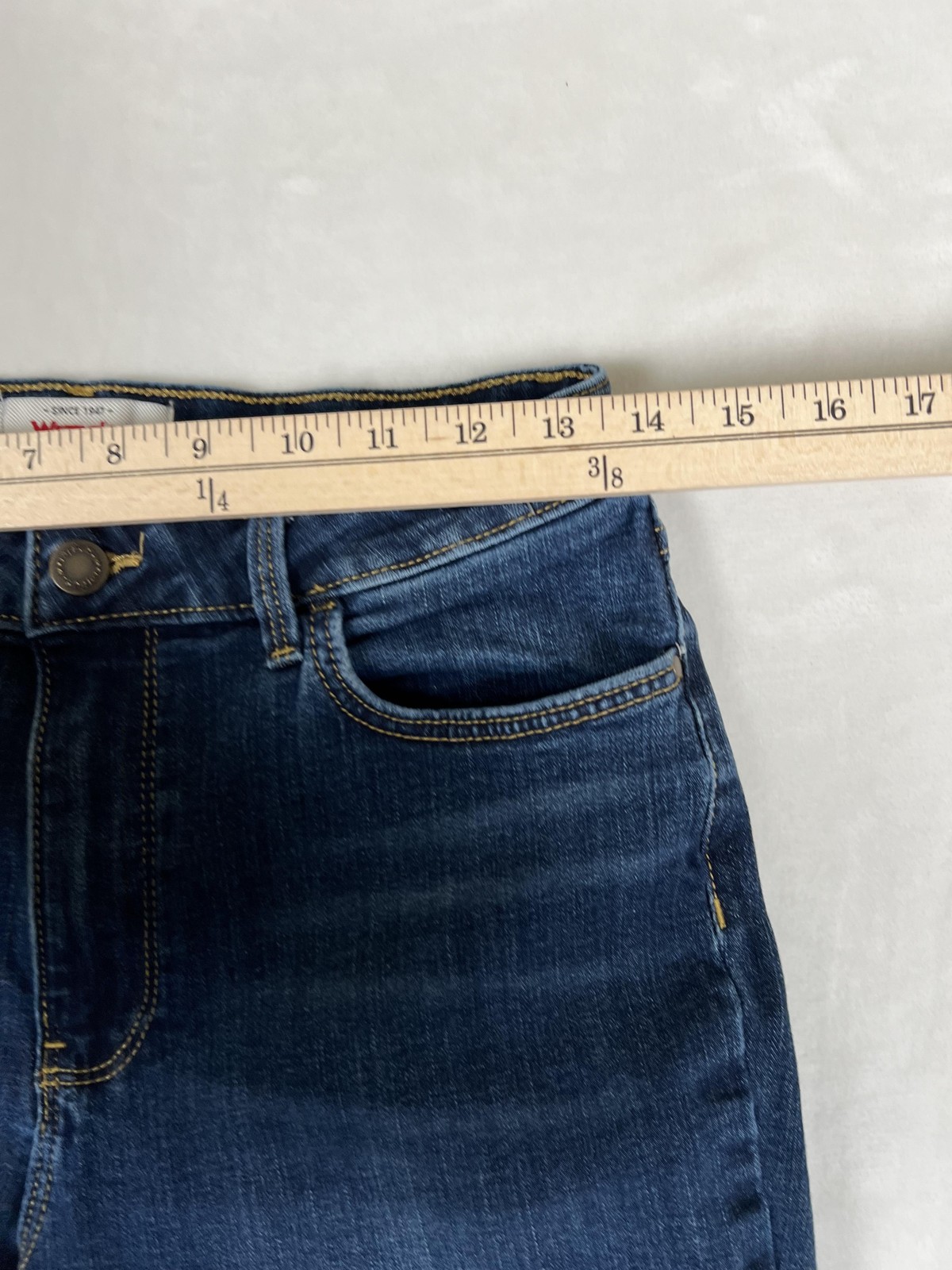 Wrangler High Rise True Straight Jeans Womens 6x34 Stretch Denim Medium Wash thumbnail 7