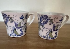 Figgjo Flint Norway Porcelain Turi-Design Lotte Girl Cups Handpainted Silkscreen