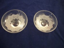 Set of 2 Rosenthal Lotus Blossoms Crystal Bowls - Candy, Fruit, etc. 4.75" Wide