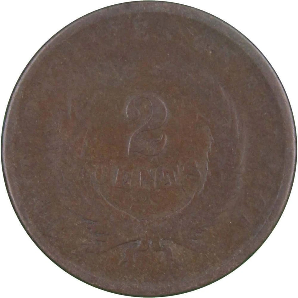 1867 Two Cent Piece Circulated 2c Coin Collectible - Image 2 of 2