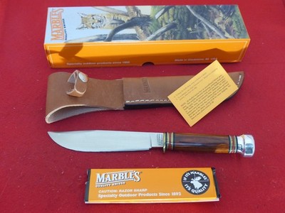 Marbles Gladstone USA Expert II cocobolo&aluminum mint fixed blade Sheath knife