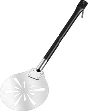 7 Inch Perforated Pizza Turning Peel, Leonyo Stainless Steel Round Pizza Peel...