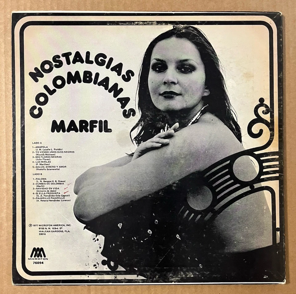 MARFIL "Nostalgias Colombianas" '77 Microfon LP Cumbias Ritmo COLUMBIA - Image 3 of 4