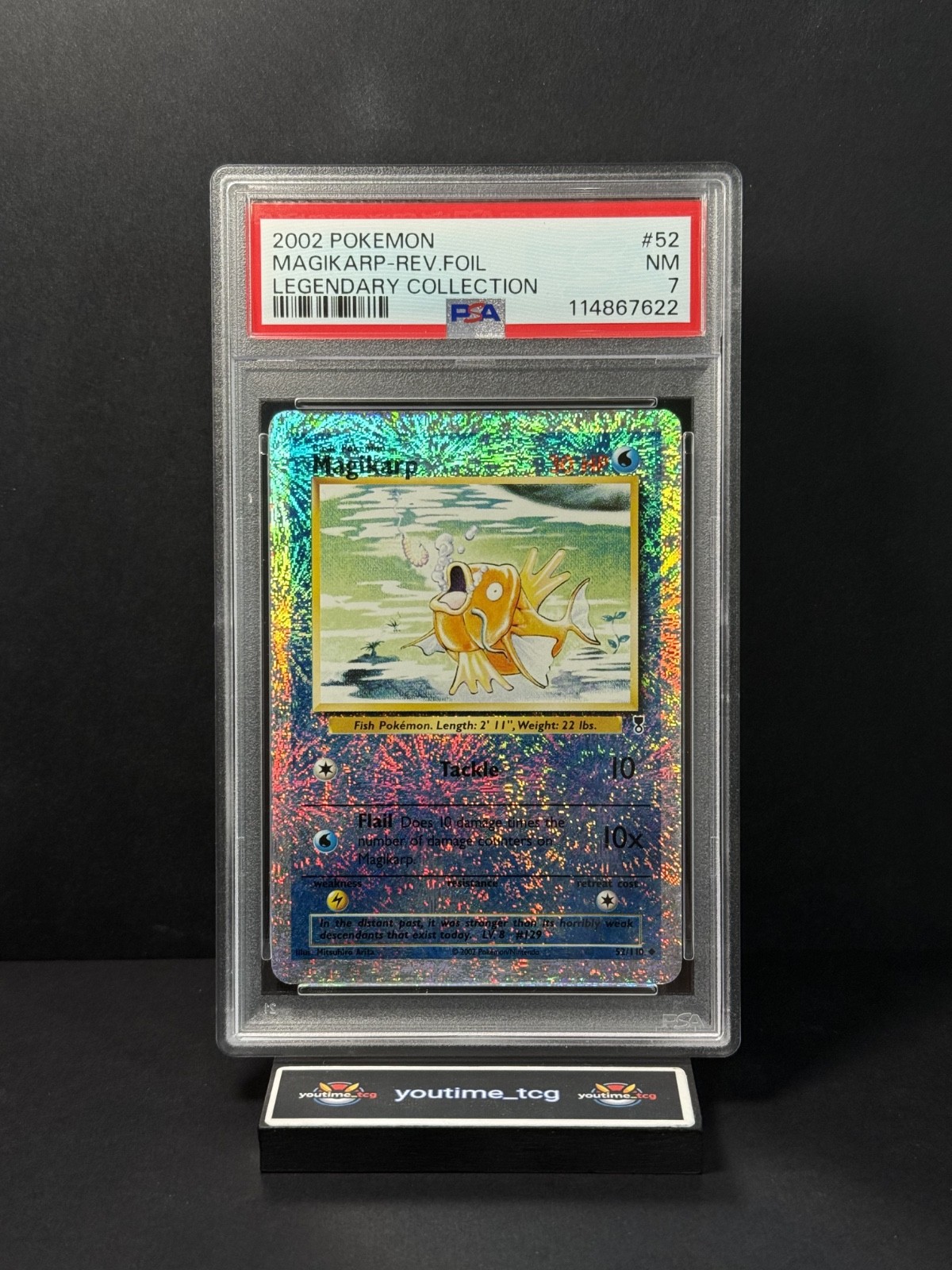 2002 Pokemon Legendary Collection Reverse Holo Magikarp #52 PSA 7
