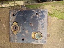 Old vintage Antique metal & Brass door rim lock (No Keep)