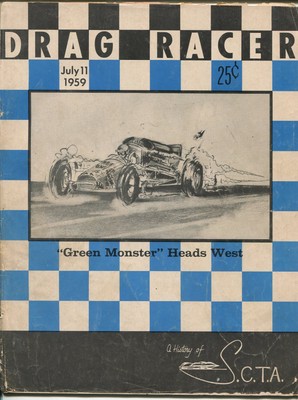Drag Racer 16/11/1959-Green Monster-SCTA-pix-info-rare-VG