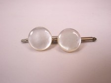 SINGLES 2 7/16" White MOP Vintage Formal Tux Prom Groom Shirt Stud a235