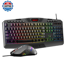 Redragon S101-3 PRO Gaming Keyboard and Mouse, RGB Backlit Programmable Keyboard