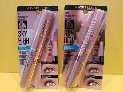 Maybelline~Lot of 2 Lash Sensational Sky High Waterproof Mascara~#803 Brownish B