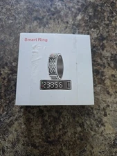 Smart Ring Health Tracker LED Display Screen IP68 Waterproof Fitness Ring Sz 9