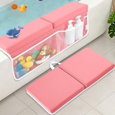 Bath Kneeler and Elbow Rest Pad Set, Pink 1.6" Thick