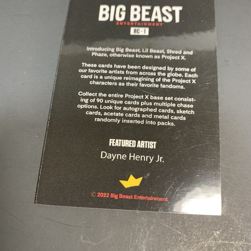 Big Beast Cards Set Of 5 Zombie - Holo Dayne Henry Jr and Luis Figueiredo - Picture 7 of 11