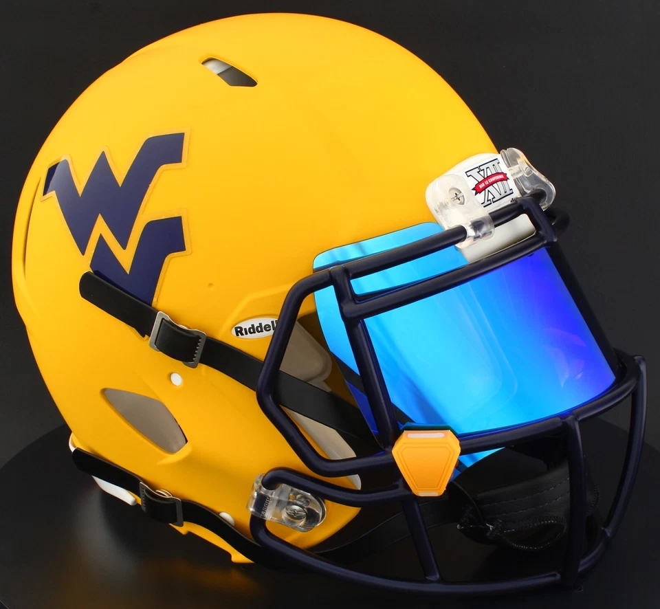 WEST VIRGINIA MOUNTAINEERS NCAA Riddell Speed Full Size REPLICA Football Helmet - Image 2 of 4