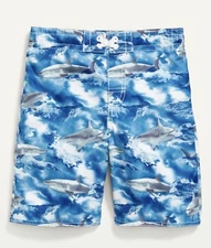 Old Navy Kids Boys Size XL (14-16) Board Shorts .. Sharks $25 .. Swimming Trunks