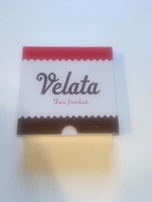 Velata Fun Fondue Warmer Lid Licorice Black Round New In Box q