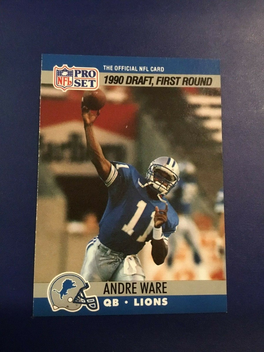 1990 Pro Set # 675 ANDRE WARE ROOKIE RC 1st Round 1 Pick Detroit