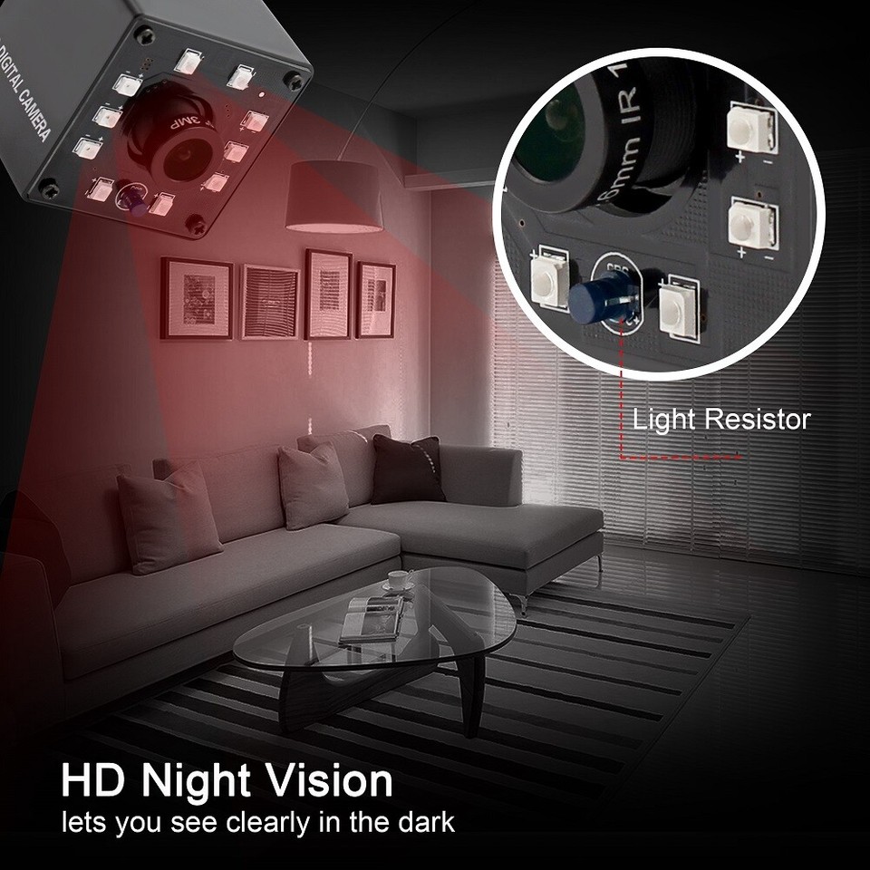 ELP USB Camera 2MP IR Night Vision USB Webcam With 10pcs IR LED for ...