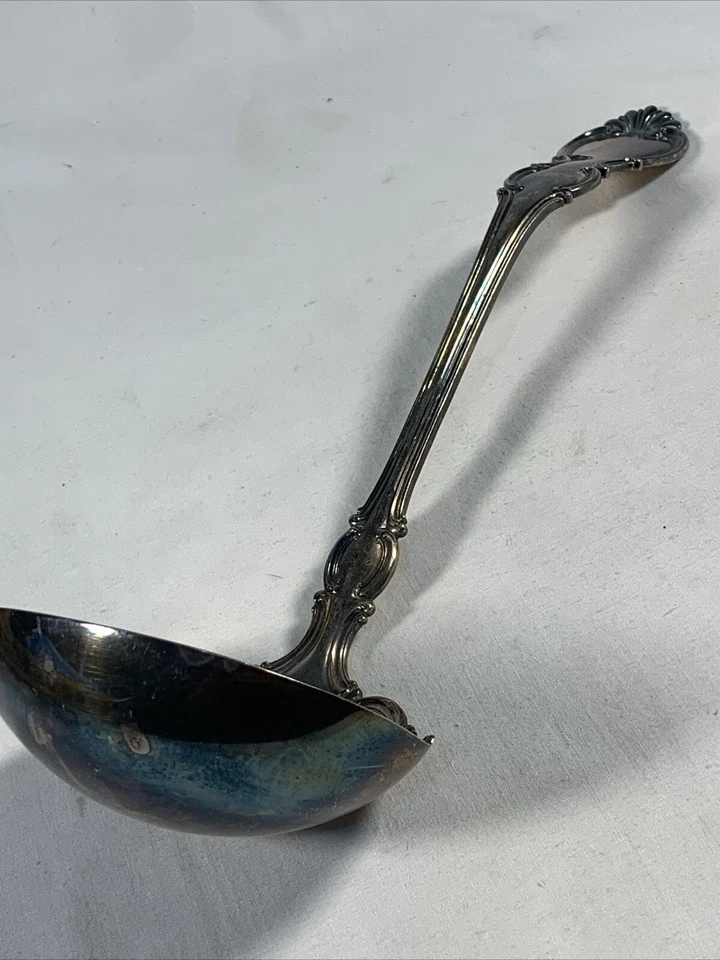 Cuchara de 11,5 pulgadas R Wallace 1835 flor flor flor de plata elegante Foto 4 de 4