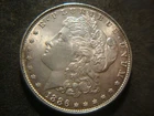 1886 BU AU Fantasy Double Header Morgan Head Dollar Nice Looking Coin