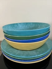 Set of Pier 1 Melamine “Capri” multicolor plates & bowls Set, Total of 8 pieces