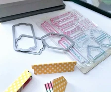 Tabs Clear Stamp & Die Set by Recollections Creative Year Planner 501841 NEW!