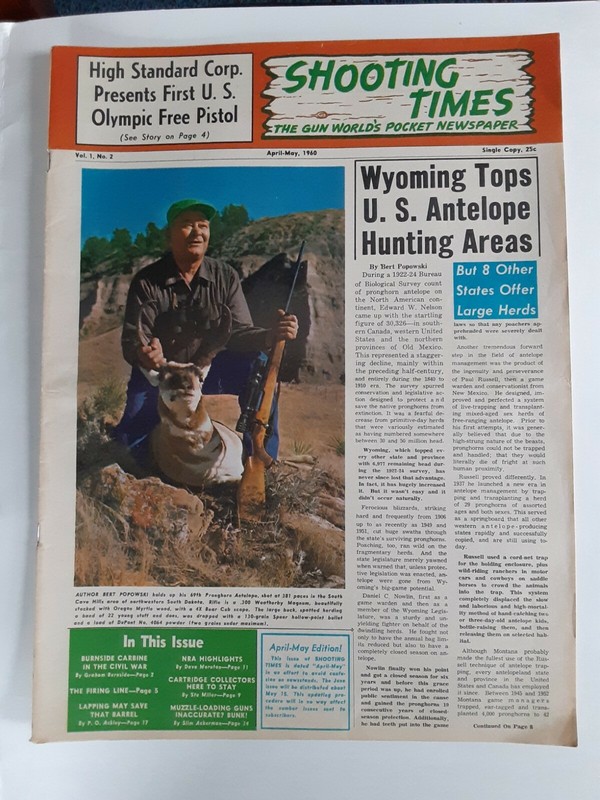 Shooting Times Magazine April-May1960 2nd Issue The Gun World's Pocket Newspaper