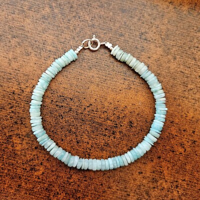Amazonite 5-6 MM Smooth Natural Smooth Gemstone Bracelet / Anklets