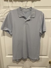 Old Navy Men  s Golf Polo Shirt Go-Dry Grey Size M