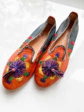 Embroidered shoes - Brand New never worn Colorful Summer flats -