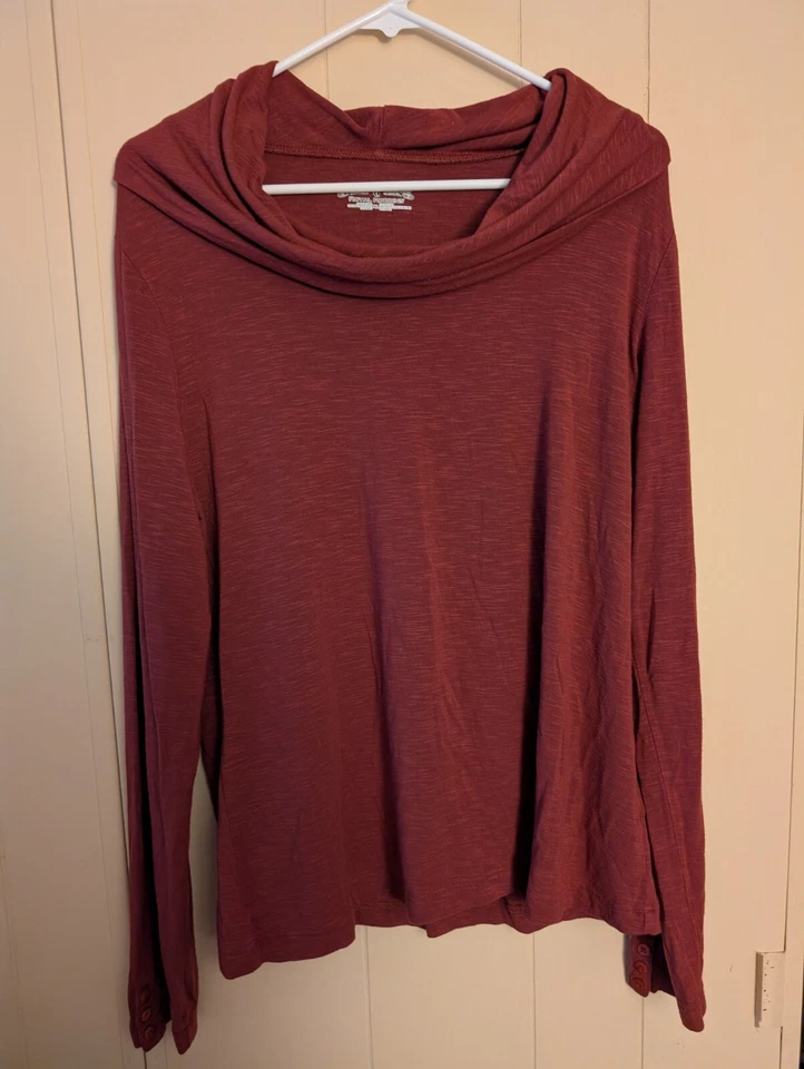 Camisa Royal Robbins Para Mujer Talla XL Escuchada Capucha Cuello Cómoda Cálida Y2K Foto 2 de 4