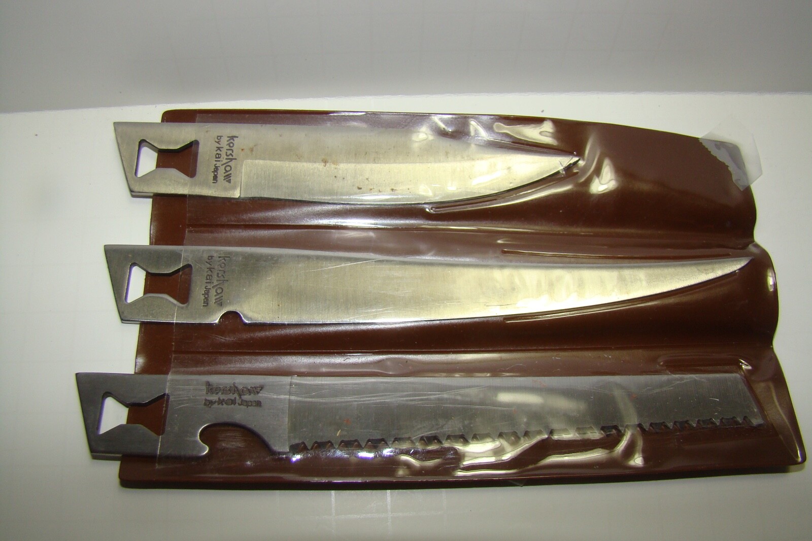 Kershaw / Kai Blade Trader 3 Blade Interchangeable Knife Set Wood