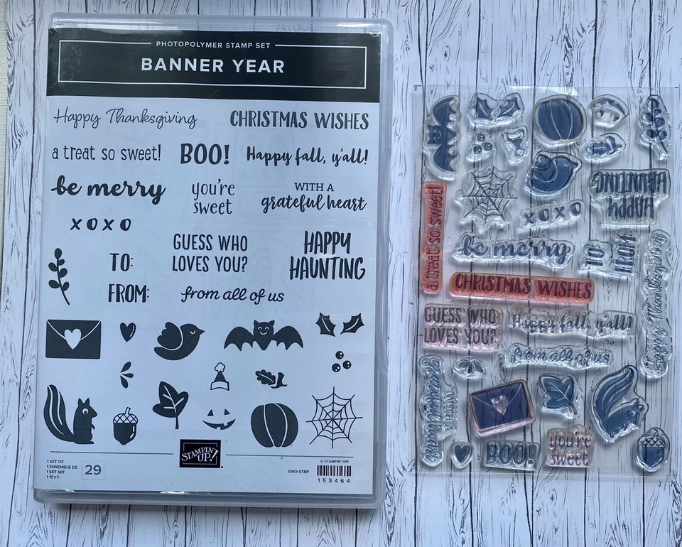 Stampin Up! Banner Year Stamp Set - 29 Photopolymer Stamps  - Image 2 of 2