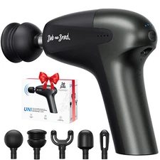 Massage Gun Muscle Deep Tissue for Athletes, Relax Portable Percussion w/5 Heads