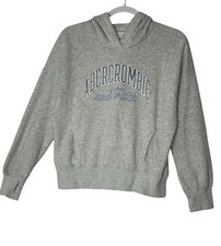 Abercrombie Kids Girls Sweater Large 13-14 Gray Pullover Hoodie Cozycore Outdoor