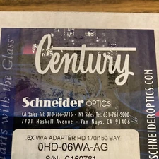 Century Precision Optics 0HD-06WA-AG .6X HD Wide Angle Adapter HD 170/150 Bay