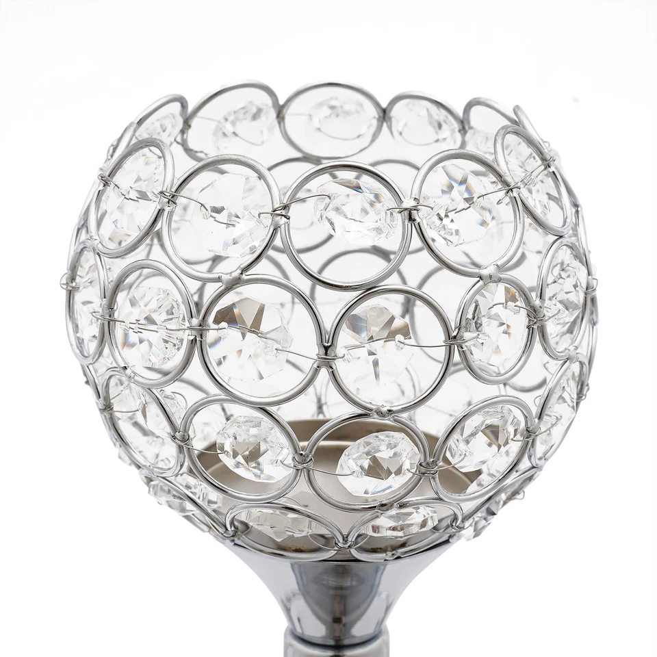 Отдельно стоящий подсвечник с 5 рычагами хрустальный канделябр центральный элемент серебро - Изображение 4 из 4