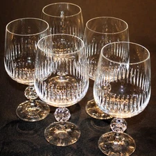 Bohemia Crystal Crystalex Set Of Five Water Glasses